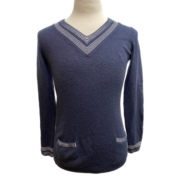 100% Authentic Loro Piana Baby-Cashmere V Neck Women's Sweater / Dress Size 40EU - Picture 1 of 13